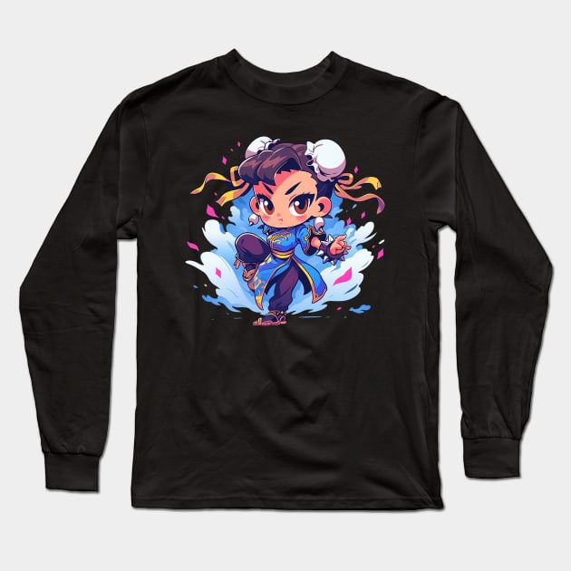 chun li Long Sleeve T-Shirt by piratesnow